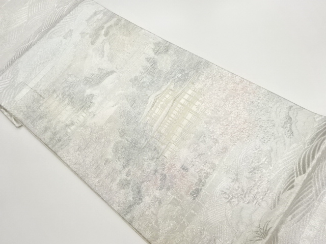 京洛名園麗花文織出し袋帯